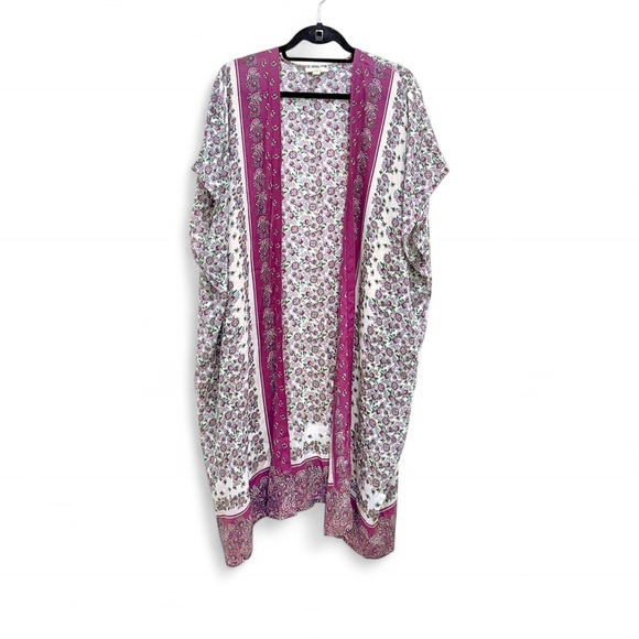 Loft Kimono Cardigan Boho Floral size Medium/Large - Picture 3 of 4